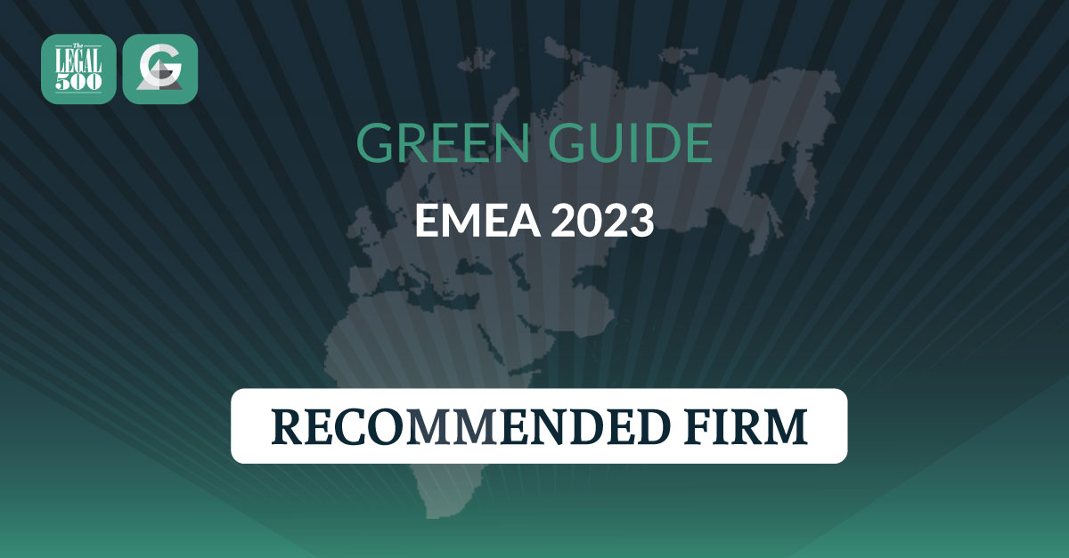 Mamo TCV Advocates is pleased to announce that it has been recognised in The Legal 500's 2023 Europe, Middle East and Africa (EMEA) Green Guide. This is the first time Malta has been invited to participate in this guide.
