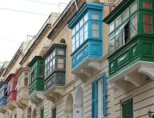 Typical Maltese townhouses