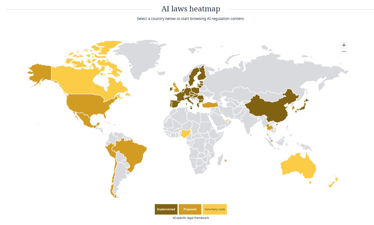 AI Law Heatmap by DLA Piper