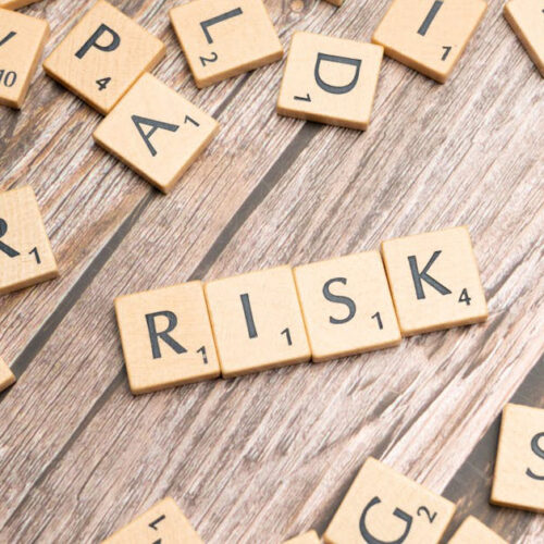 Scrabble letters RISK